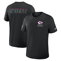 T-shirt Nike noir Kansas City Chiefs NFL Crucial Catch Tri-Blend Dri-FIT 2025 pour homme