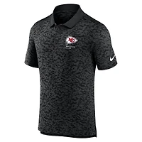 Polo Nike noir Kansas City Chiefs Fashion Performance en piqué pour homme