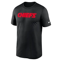 T-shirt de Performance Nike pour hommes, noir, Kansas City Chiefs Primetime Legend Wordmark