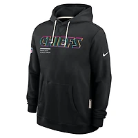 Men's Nike Black Kansas City Chiefs Tall 2025 NFL Crucial Catch Sideline Standard Issue Dri-FIT Hoodie