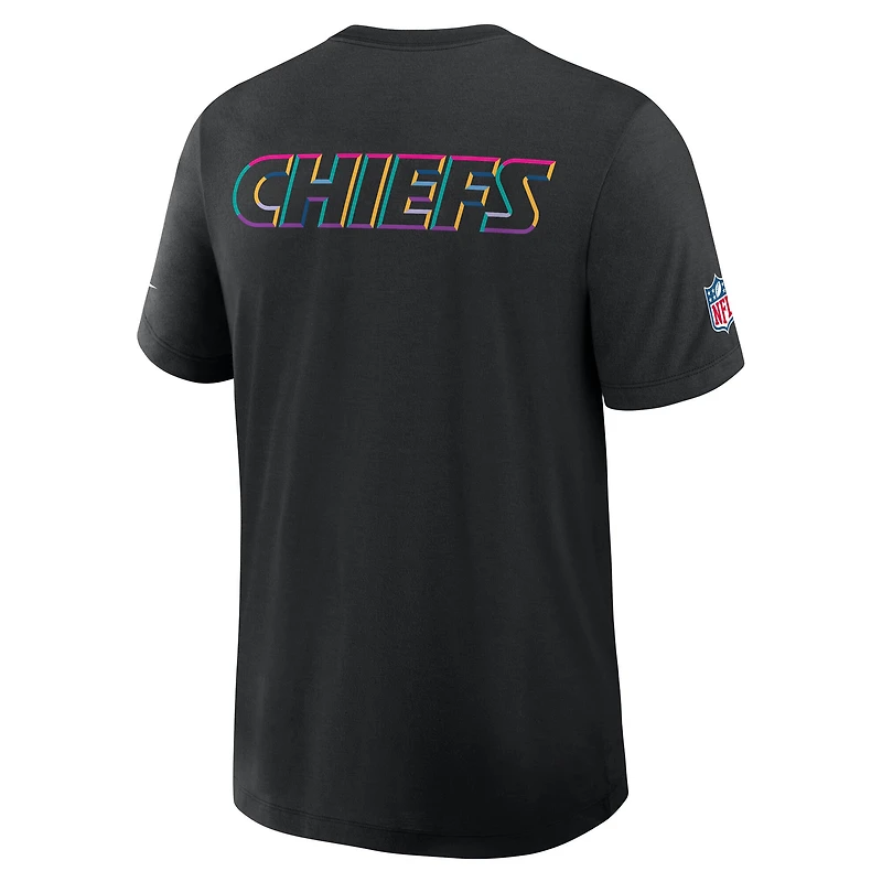 T-shirt Nike noir Kansas City Chiefs Tall 2025 NFL Crucial Catch Tri-Blend Dri-FIT pour homme
