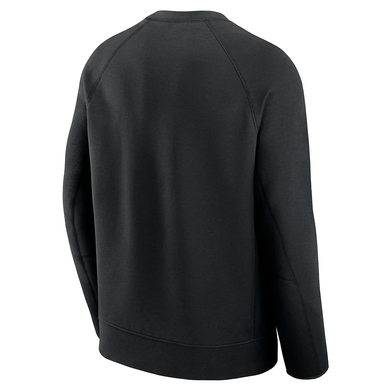 Men's Nike Heather Gray Kansas City Chiefs Tech Fleece Raglan Sweatshirt