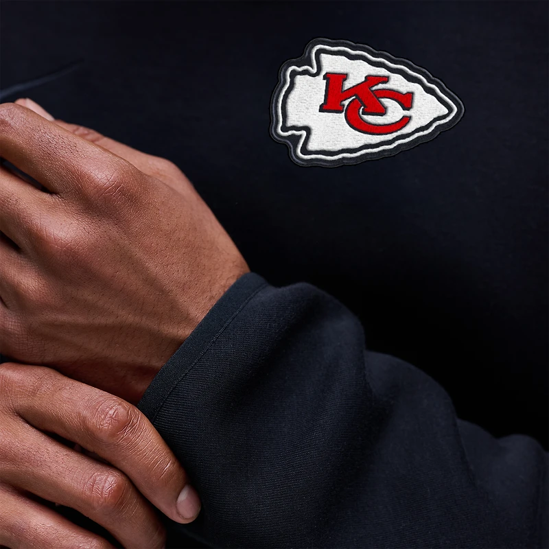 Men's Nike Heather Gray Kansas City Chiefs Tech Fleece Raglan Sweatshirt