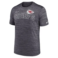 T-shirt de performance Nike Velocity Arch noir pour homme, Kansas City Chiefs