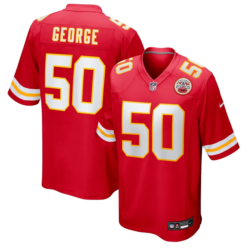 Men's Nike Brandon George  Red Kansas City Chiefs Team Game Jersey