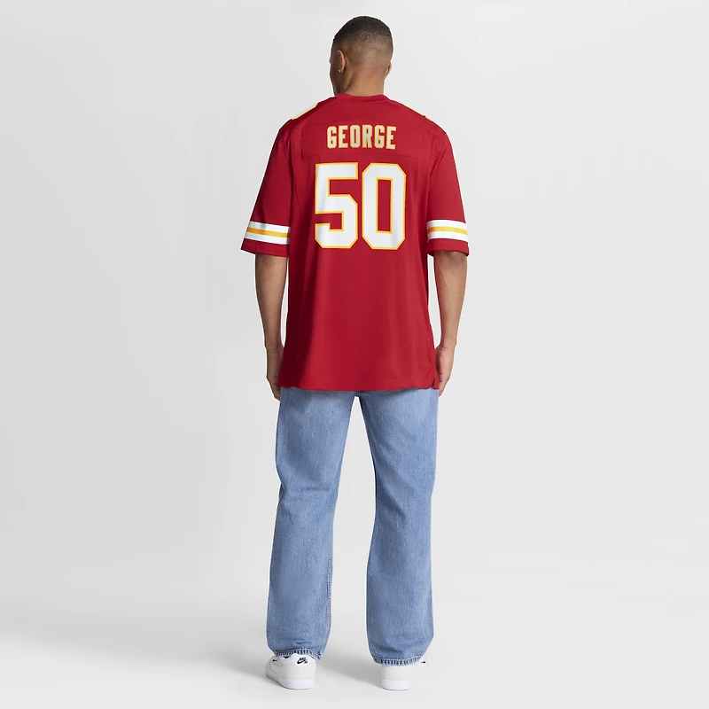 Men's Nike Brandon George  Red Kansas City Chiefs Team Game Jersey