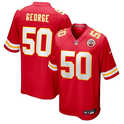 Men's Nike Brandon George  Red Kansas City Chiefs Team Game Jersey