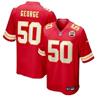 Men's Nike Brandon George  Red Kansas City Chiefs Team Game Jersey