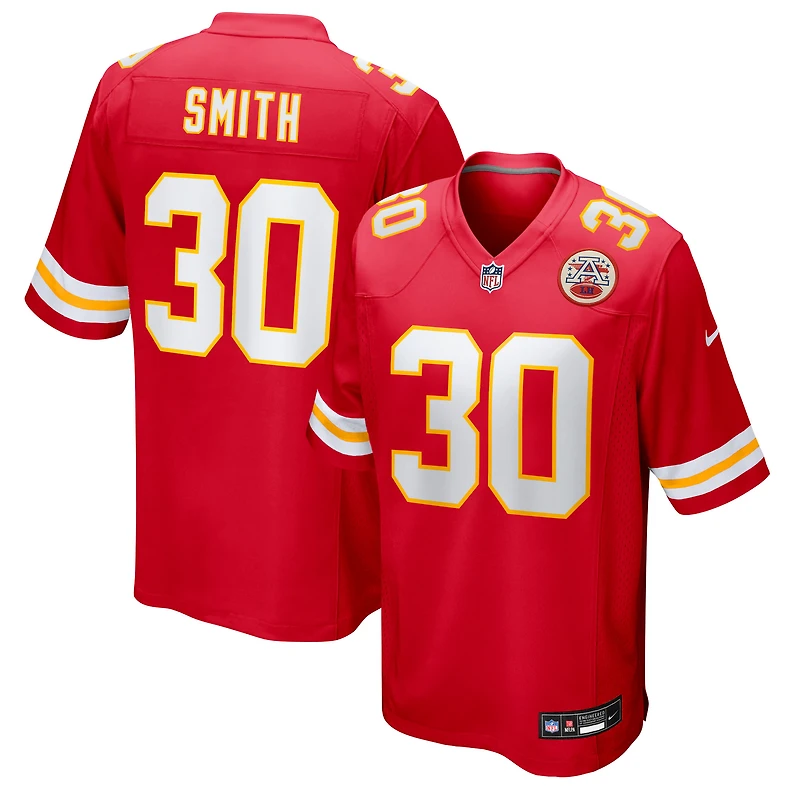 Maillot Nike Brashard Smith rouge pour homme des Kansas City Chiefs