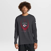 T-shirt à manches longues Nike pour homme, couleur anthracite, Kansas City Chiefs Legend Icon Dri-FIT