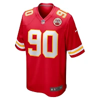 Men's Nike Charles Omenihu Red Kansas City Chiefs Game Player Jersey