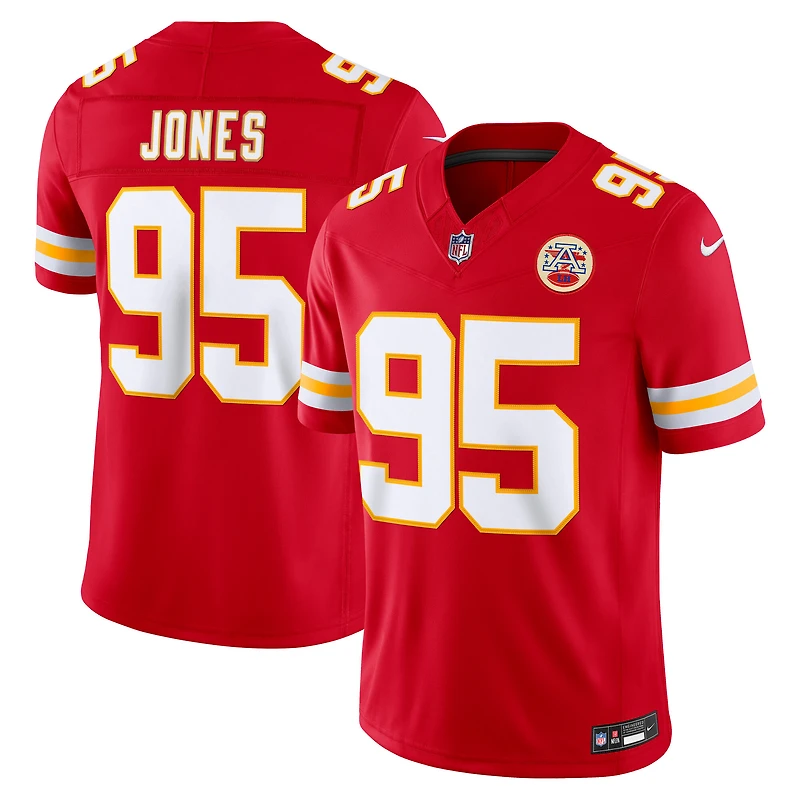 Men's Nike Chris Jones Red Kansas City Chiefs Vapor F.U.S.E. Stitched Limited Jersey