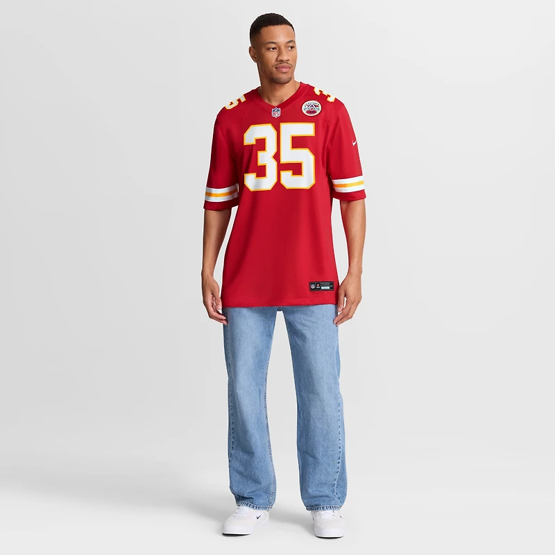 Men's Nike Christian Okoye Red Kansas City Chiefs Game Retired Player Jersey