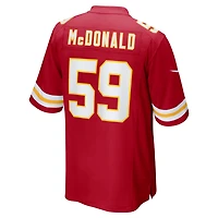 Men's Nike Cooper McDonald  Red Kansas City Chiefs Team Game Jersey