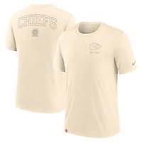 T-shirt Nike crème Glory Tri-Blend pour homme des Kansas City Chiefs