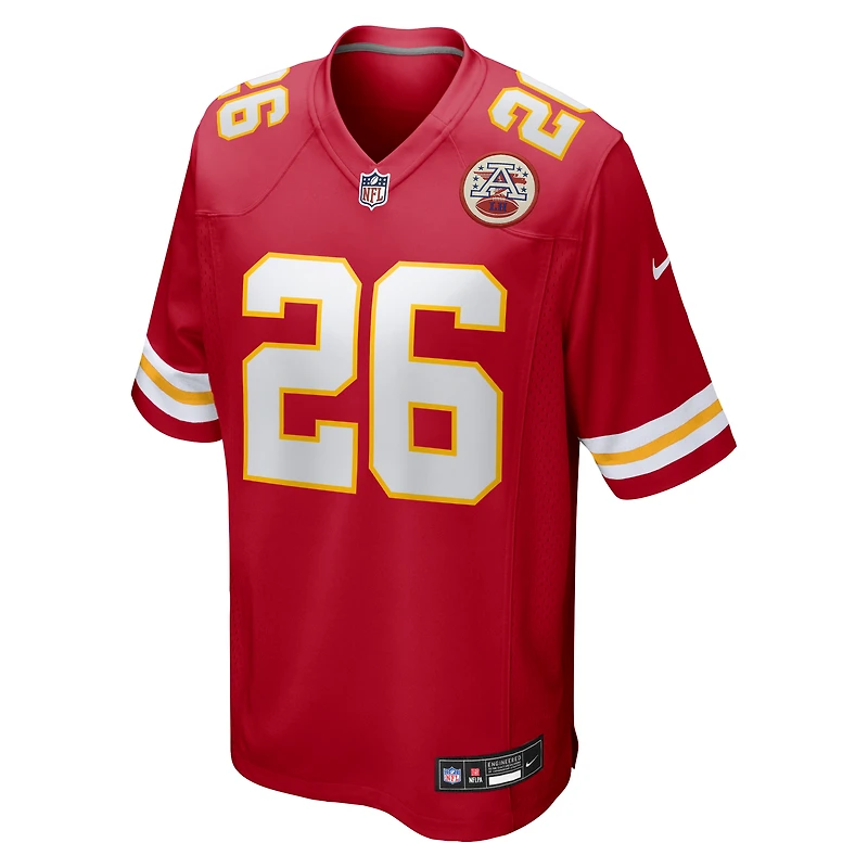 Men's Nike Deon Bush Red Kansas City Chiefs Game Player Jersey