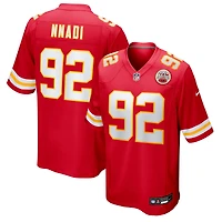 Maillot Nike Derrick Nnadi rouge pour homme des Kansas City Chiefs