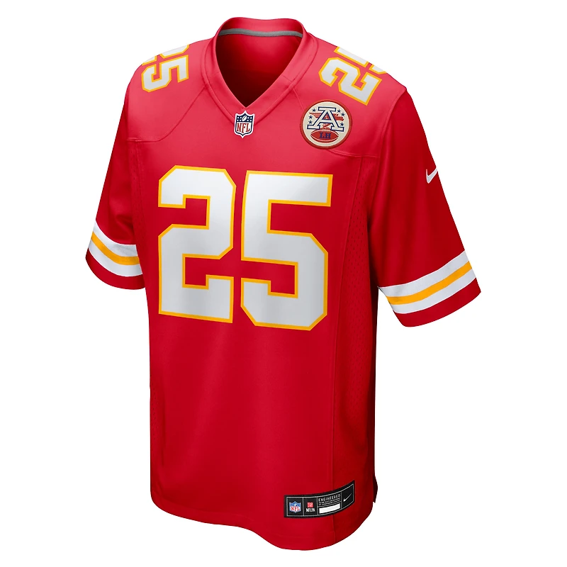 Maillot Nike Elijah Mitchell rouge pour homme des Kansas City Chiefs