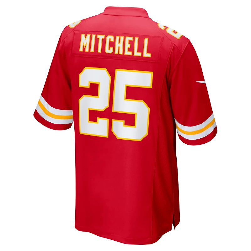 Maillot Nike Elijah Mitchell rouge pour homme des Kansas City Chiefs