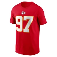 T-shirt Nike Felix Anudike-Uzomah pour homme, rouge, avec nom et numéro du joueur des Kansas City Chiefs