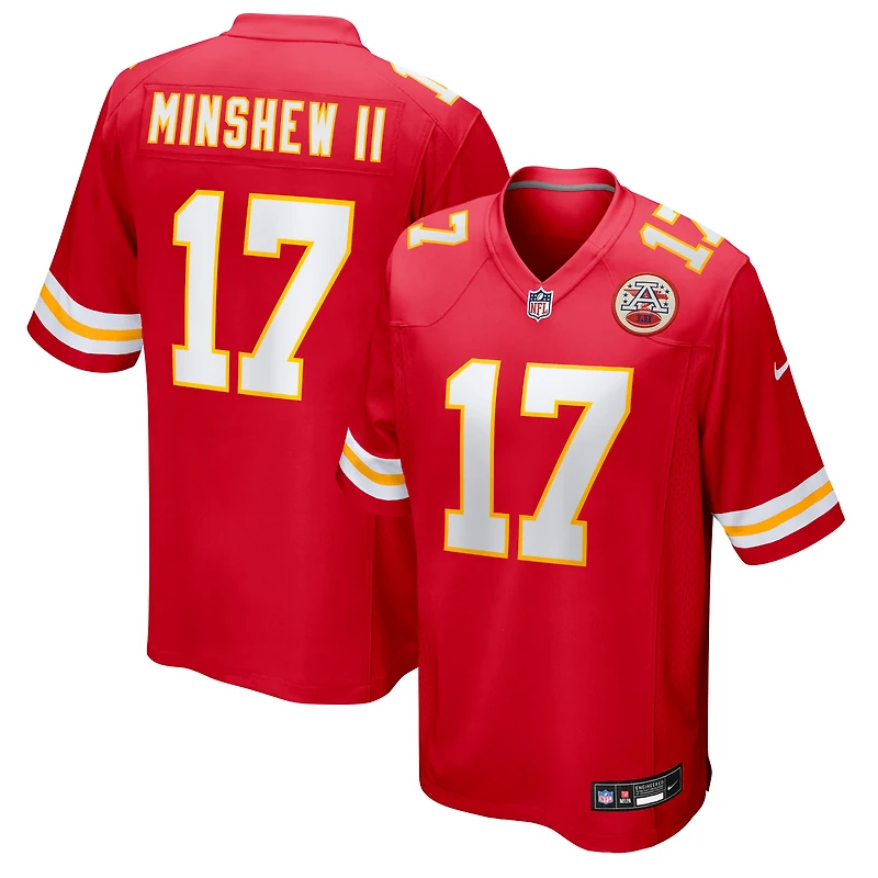 Men's Nike Gardner Minshew II  Red Kansas City Chiefs Team Game Jersey