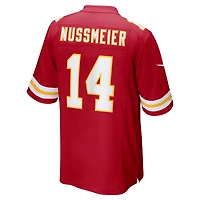 Men's Nike Garrett Nussmeier Red Kansas City Chiefs Game Jersey