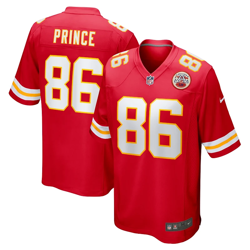 Maillot de match l'équipe Nike Gerrit Prince des Chiefs Kansas City pour hommes, rouge