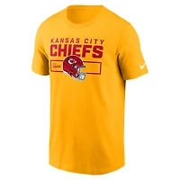 T-shirt Nike Gold Kansas City Chiefs Primetime pour homme avec casque essentiel