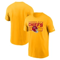 T-shirt Nike Gold Kansas City Chiefs Primetime pour homme avec casque essentiel
