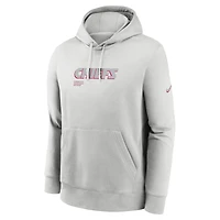 Sweat à capuche Nike gris Kansas City Chiefs Edge Pack French Terry Club pour homme