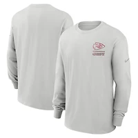 Men's Nike Gray Kansas City Chiefs Essential Heavy Max90 Long Sleeve T-Shirt