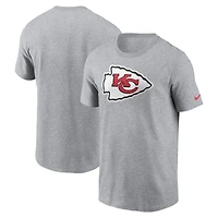 T-shirt essentiel Nike gris avec logo des Chiefs de Kansas City pour hommes