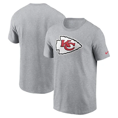 T-shirt essentiel Nike gris avec logo des Chiefs de Kansas City pour hommes