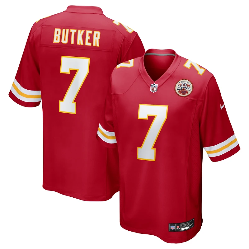Men's Nike Harrison Butker Red Kansas City Chiefs Game Jersey