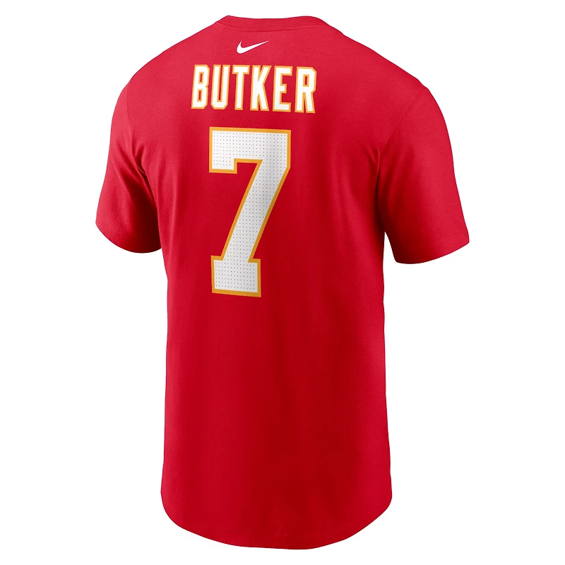 T-shirt avec nom et numéro Nike Harrison Butker pour hommes, rouge, Kansas City Chiefs