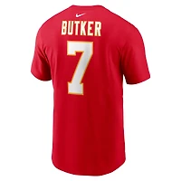 T-shirt avec nom et numéro Nike Harrison Butker pour hommes, rouge, Kansas City Chiefs