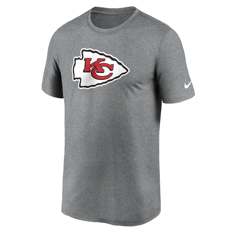 T-shirt Nike Performance pour homme, charbon chiné, logo Primetime Legend des Kansas City Chiefs