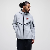 Men's Nike Heather Gray Kansas City Chiefs Tech Fleece Full-Zip Windrunner Hoodie