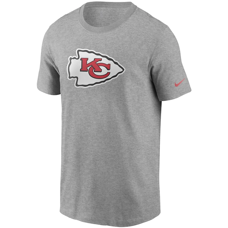 T-shirt avec logo principal Nike pour hommes, gris chiné, Kansas City Chiefs