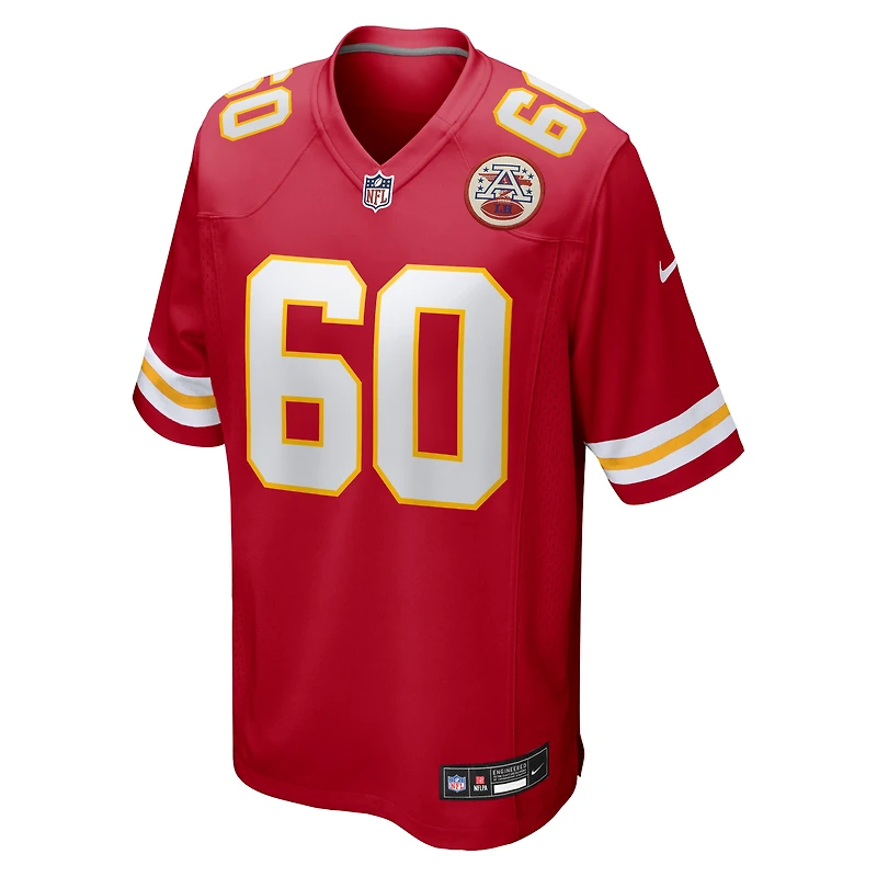 Men's Nike Hunter Nourzad  Red Kansas City Chiefs Game Jersey