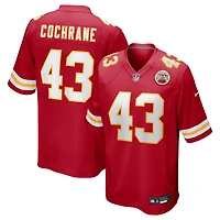 Men's Nike Jack Cochrane Red Kansas City Chiefs Game Player Jersey