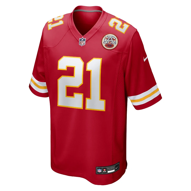 Men's Nike Jaden Hicks  Red Kansas City Chiefs Game Jersey