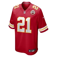 Men's Nike Jaden Hicks  Red Kansas City Chiefs Game Jersey