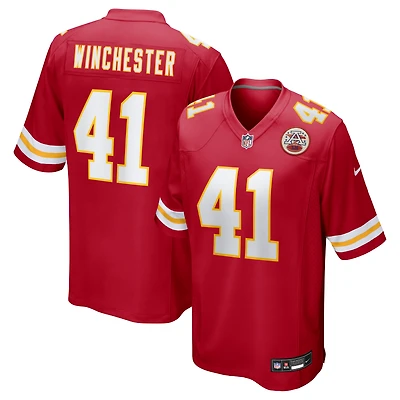 Men's Nike James Winchester Red Kansas City Chiefs Game Jersey