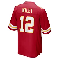 Men's Nike Jared Wiley  Red Kansas City Chiefs Game Jersey