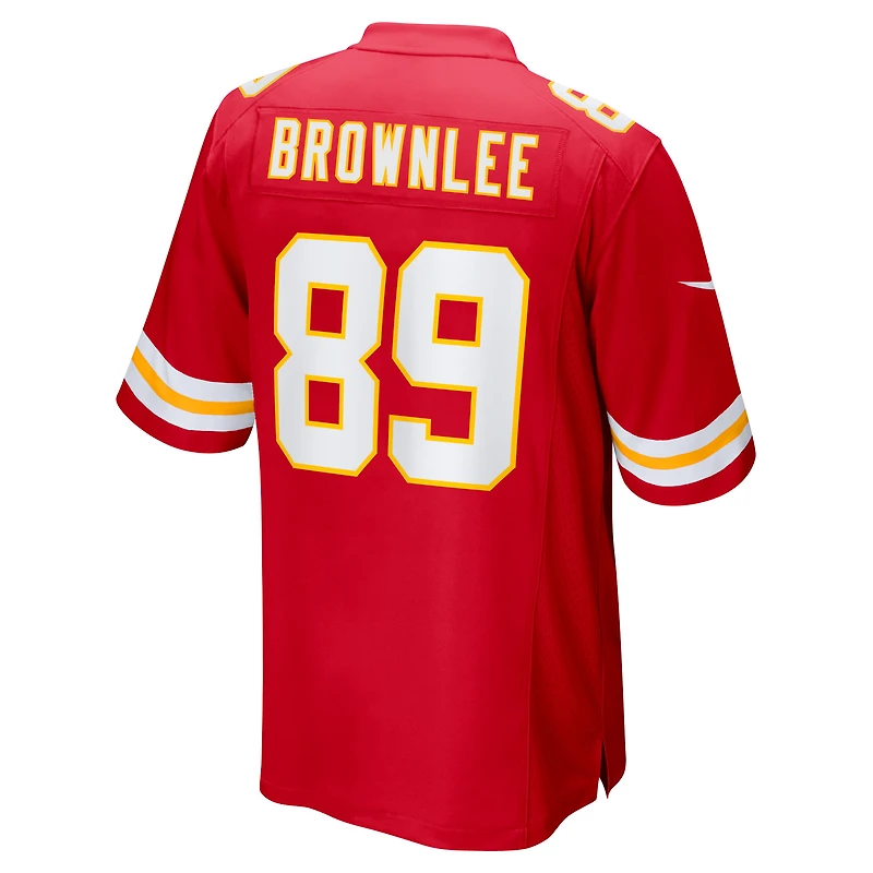 Men's Nike Jason Brownlee  Red Kansas City Chiefs Team Game Jersey