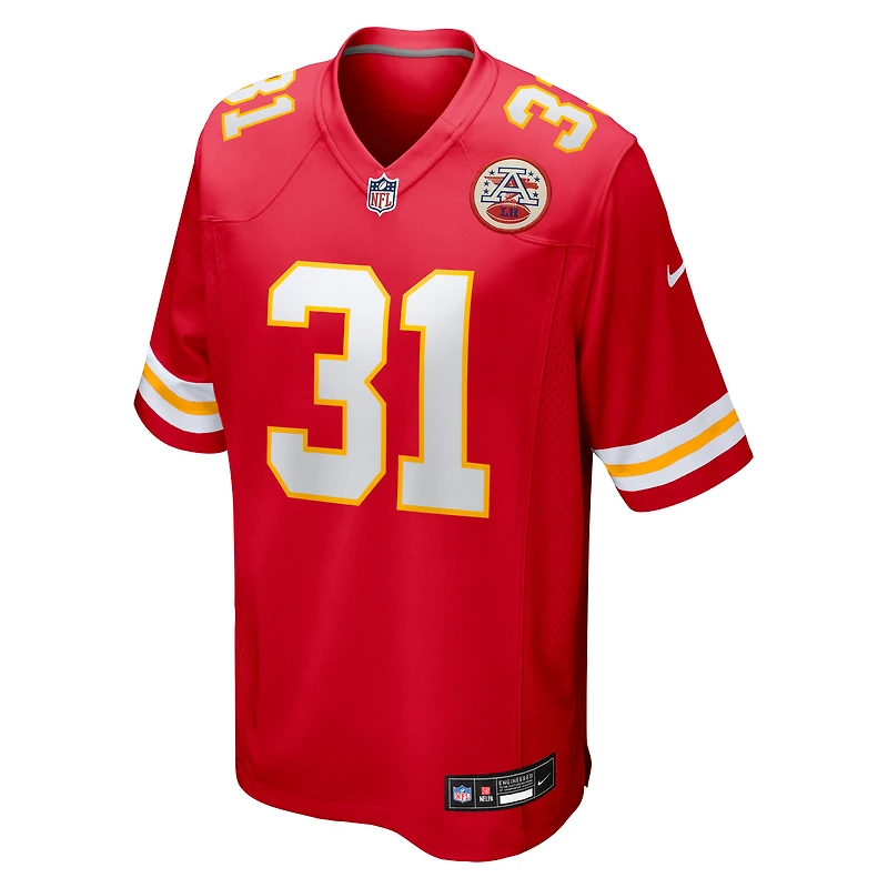 Maillot Nike Jeffrey Bassa rouge pour homme des Kansas City Chiefs