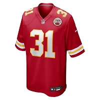 Men's Nike Jeffrey Bassa  Red Kansas City Chiefs Team Game Jersey