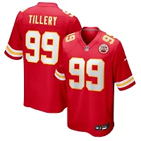 Men's Nike Jerry Tillery  Red Kansas City Chiefs Team Game Jersey
