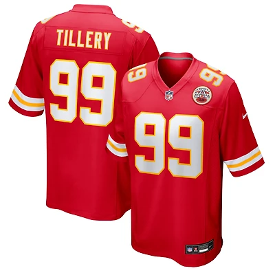 Men's Nike Jerry Tillery  Red Kansas City Chiefs Team Game Jersey